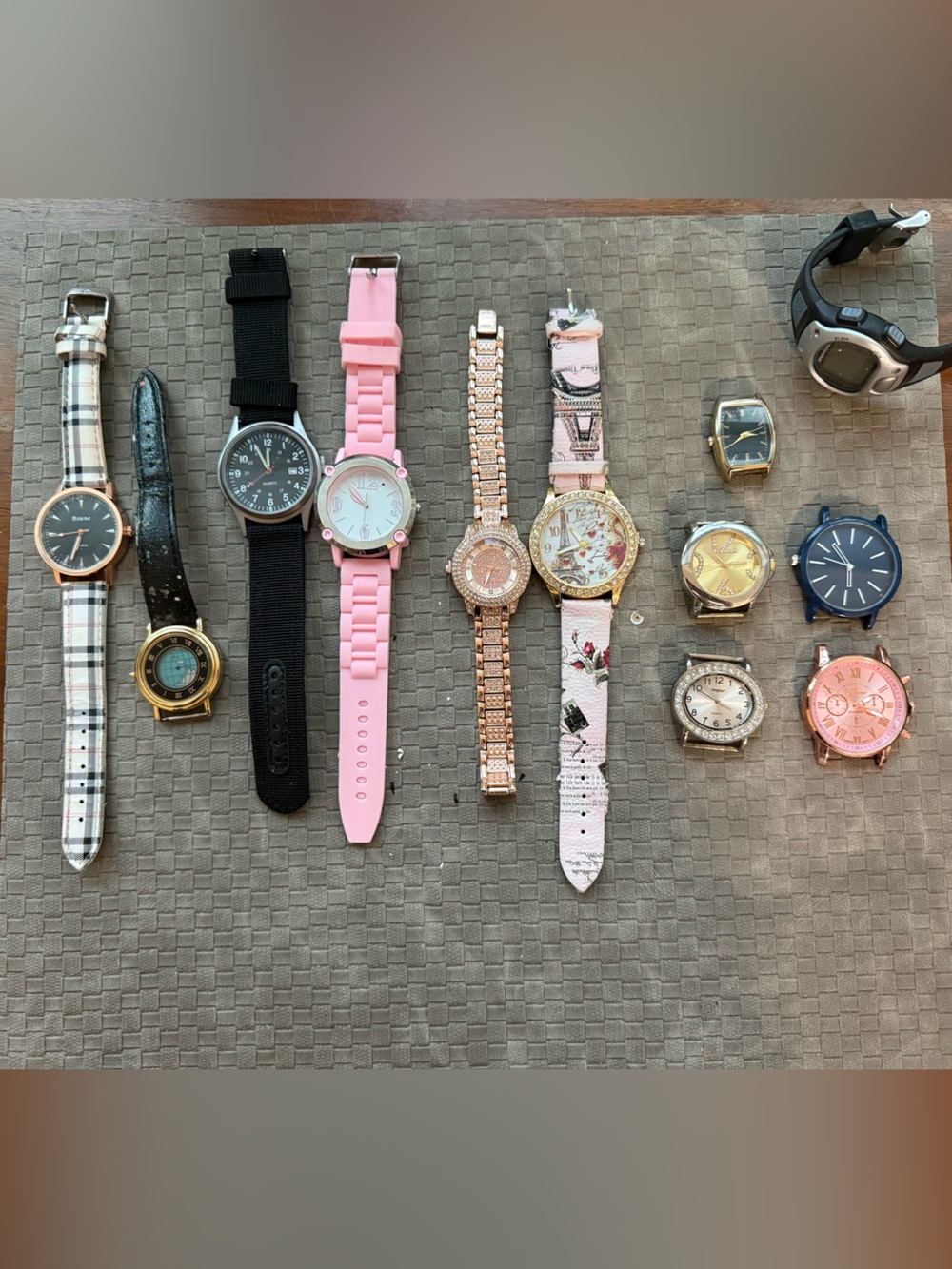 Mixed Lot of 13 Fashion Watches - Pink, Rose Gold, Black, Blue untested